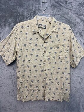 PUSSERS  Mens Silk  S/S HAWAIIAN Shirt sz M